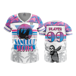 3631 WOMENS V NECK SANDLOT-SLOTHS-2B