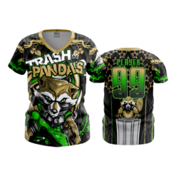 3631 WOMENS V NECK TRASH-PANDAS-1