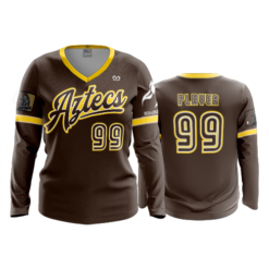 3640 WOMENS V NECK LONGSLEEVE AZTECS-1