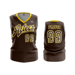 3640 WOMENS V NECK SLEEVELESS AZTECS-1