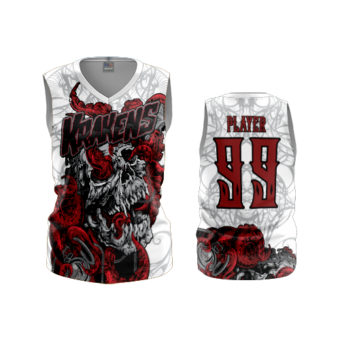 3641 WOMENS V NECK SLEEVELESS KRAKENS-2