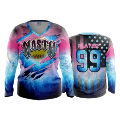 3440 WOMENS V NECK LONGSLEEVE NASTY-1A