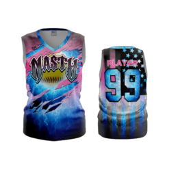 3440 WOMENS V NECK SLEEVELESS NASTY-1A