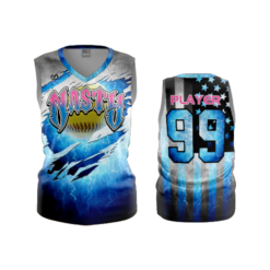 3440 WOMENS V NECK SLEEVELESS NASTY-1B
