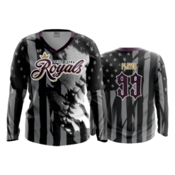 3638 WOMENS V NECK LONGSLEEVE TRIPLE-CROWN-ROYALS-FLAG-1