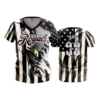 3638 WOMENS V NECK TRIPLE-CROWN-ROYALS-FLAG-2