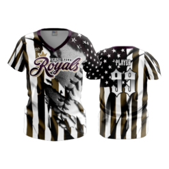 3638 WOMENS V NECK TRIPLE-CROWN-ROYALS-FLAG-2
