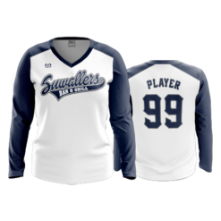 3360 WOMENS V NECK LONGSLEEVE SUWALLERS-BAR-AND-GRILL-2