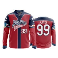 2304 QUARTER ZIP BATTING JACKET LONGSLEEVE MILE-HIGH-ADDON-RED