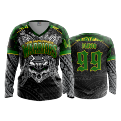3663 WOMENS V NECK LONGSLEEVE LOS-ANCHORAGE-WARRIORS-2