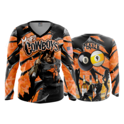 3666 WOMENS V NECK LONGSLEEVE MISFIT-COWBOYS-1
