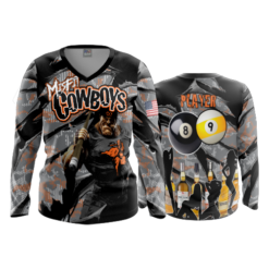 3666 WOMENS V NECK LONGSLEEVE MISFIT-COWBOYS-2
