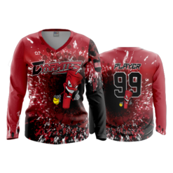 3689 WOMENS V NECK LONGSLEEVE DYNAMITES-2023-2