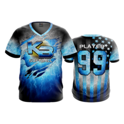 3675 MENS SPORT V NECK KB-SOFTBALL-1