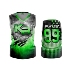 3675 WOMENS V NECK SLEEVELESS KB-SOFTBALL-2