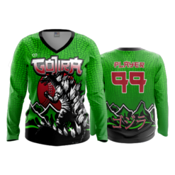 3677 WOMENS V NECK LONGSLEEVE GOJIRA-1