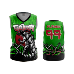3677 WOMENS V NECK SLEEVELESS GOJIRA-1