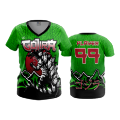 3677 WOMENS V NECK GOJIRA-1