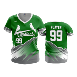 3674 WOMENS V NECK CARDINALS-1