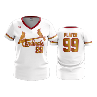 3674 WOMENS V NECK CARDINALS-2