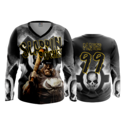 3682 WOMENS V NECK LONGSLEEVE SLAPPIN-PITCHES-1