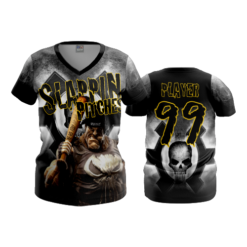 3682 WOMENS V NECK SLAPPIN-PITCHES-1
