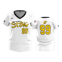 3680 WOMENS V NECK WV-STING-ALL-WHITE-ADD
