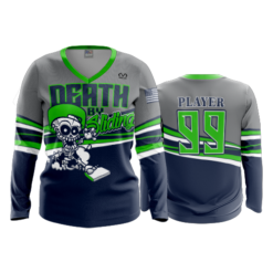 3691 WOMENS V NECK LONGSLEEVE DEATH-BY-SLIDING-2