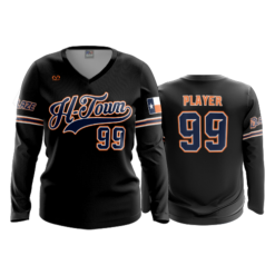 3688 WOMENS V NECK LONGSLEEVE HOUSTON-BLAZE-3