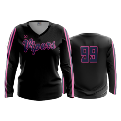 3265 WOMENS V NECK LONGSLEEVE VIPERS-MILLER-SPIRIT-1