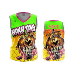 1034 WOMENS V NECK SLEEVELESS BLIND-SQUIRRELS-2023-FLO INK + $5