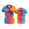 2573 WOMENS V NECK CENTRAL-OHIO-TIGERS-BLEND-1