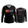 2573 WOMENS V NECK LONGSLEEVE CENTRAL-OHIO-TIGERS-BLEND-2