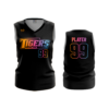 2573 WOMENS V NECK SLEEVELESS CENTRAL-OHIO-TIGERS-BLEND-2