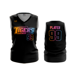 2573 WOMENS V NECK SLEEVELESS CENTRAL-OHIO-TIGERS-BLEND-2