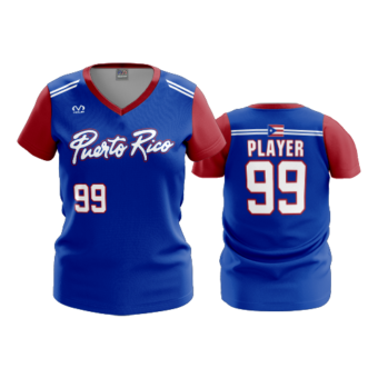 3699 WOMENS V NECK PUERTO-RICO-3