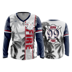 499 WOMENS V NECK LONGSLEEVE GUAM-FIRE-2023-1