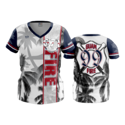499 WOMENS V NECK GUAM-FIRE-2023-1