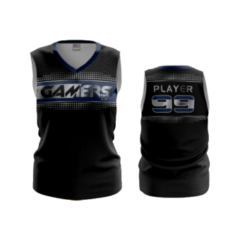 3379 WOMENS V NECK SLEEVELESS GAMERS-1
