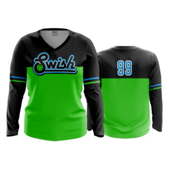 2924 WOMENS V NECK LONGSLEEVE SWISH-BBALL-LS-FIXES
