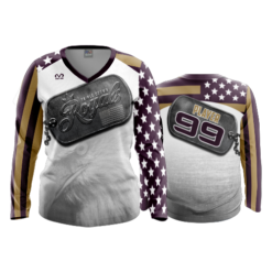 3638 WOMENS V NECK LONGSLEEVE TRIPLE-CROWN-ROYALS-2