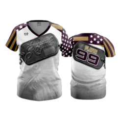 3638 WOMENS V NECK TRIPLE-CROWN-ROYALS-2