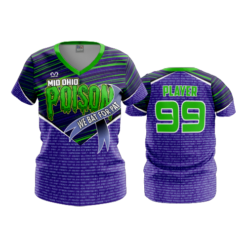 3491 WOMENS V NECK MID-OHIO-POISON-CANCER