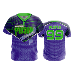 3491 MENS 2 BUTTON SCOOP NECK MID-OHIO-POISON-CANCER