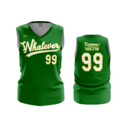 3676 WOMENS V NECK SLEEVELESS WHATEVER-SOFTBALL-1