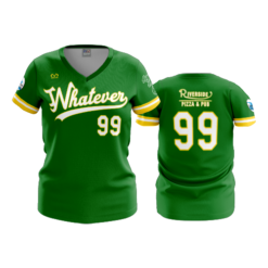 3676 WOMENS V NECK WHATEVER-SOFTBALL-1