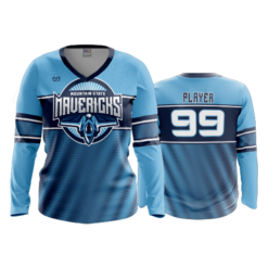 3714 WOMENS V NECK LONGSLEEVE MOUNTAIN-STATE-MAVERICKS-1