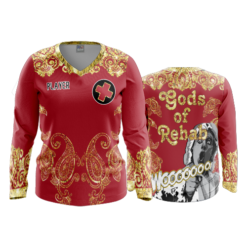 1303 WOMENS V NECK LONGSLEEVE GODS-OF-REHAB-1