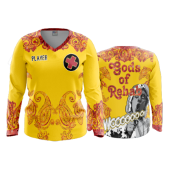 1303 WOMENS V NECK LONGSLEEVE GODS-OF-REHAB-2