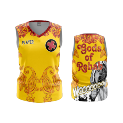 1303 WOMENS V NECK SLEEVELESS GODS-OF-REHAB-2